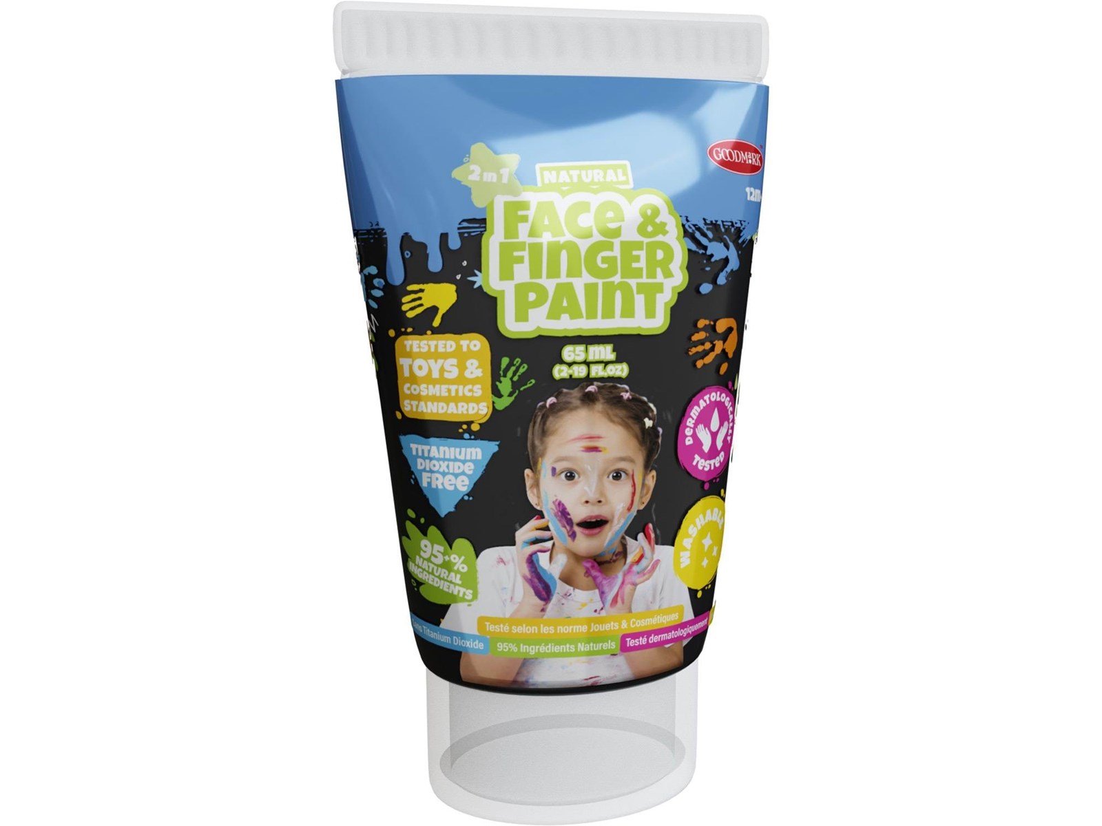 Boti Natural Face & Fingerpaint Tube - Black 65ml Boti Natural Face & Fingerpaint Tube - Black 65ml